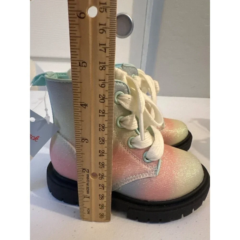 Cat and Jack Toddler Girl’s Amaya Rainbow Boots size 6 NWT